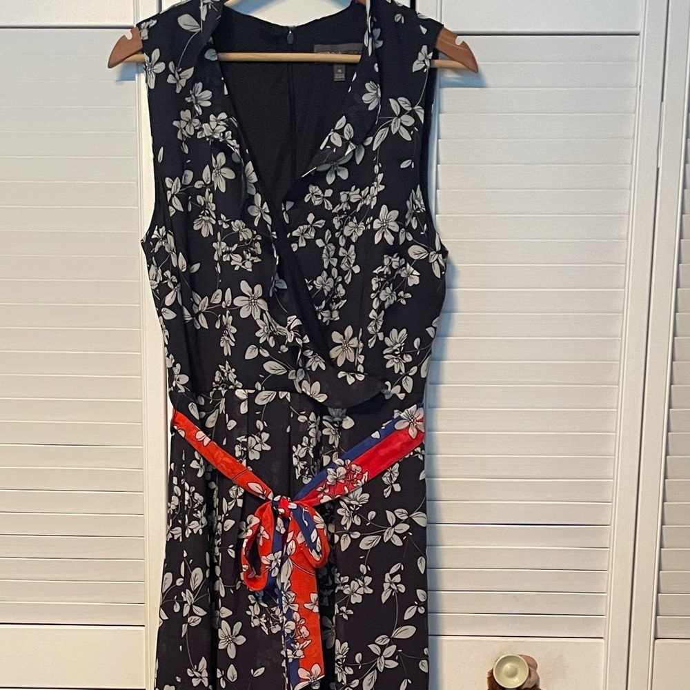 MULTICOLORED BLUE RED MAXI DRESS SIZE 16